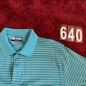 Jos. A. Bank Leadbetter Golf Collection - #640 - XL Turquoise with black stripe